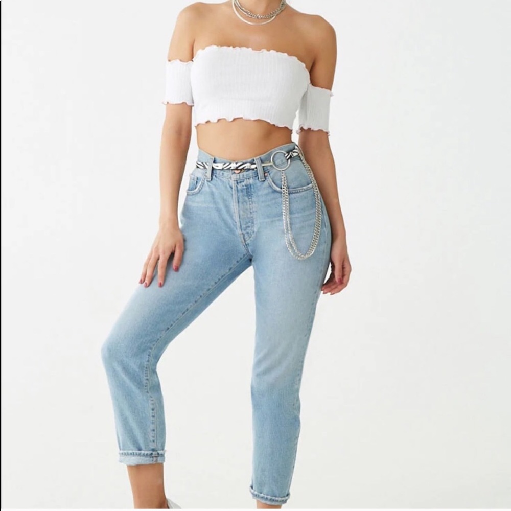 F21 Lettuce Edge Crop Top